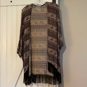 Black Paisley Kimono